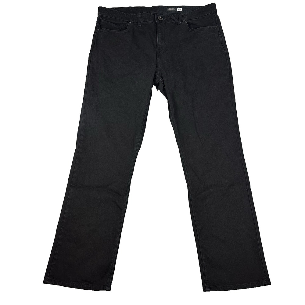 Volcom Men's Solver Modern Straight Stretch Denim Skate Jeans Black 38X32‎ GUC